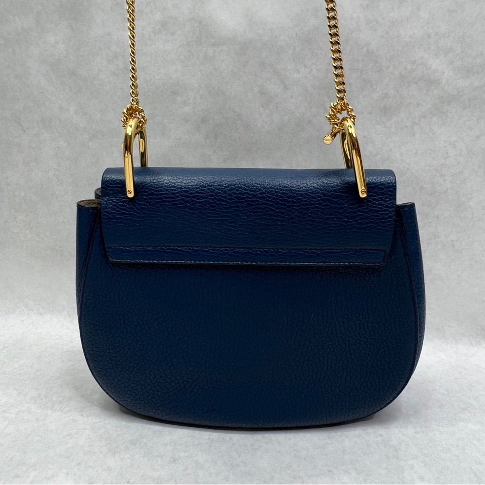CHLOE Navy Medium Drew Bag - Picture 9 of 14